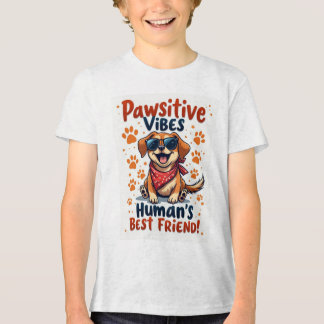 人の最高の友達 かわいい犬 トライブレンドＴシャツ