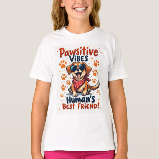 人の最高の友達 かわいい犬 Tシャツ