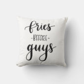 人の枕の前の揚げ物 クッション (正面)