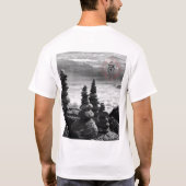 人の根のグラフィックのTシャツ Tシャツ (裏面)