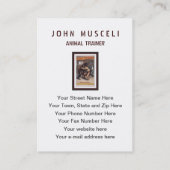 人の格闘くま-ヴィンテージの石版 名刺 (裏面)