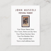 人の格闘くま-ヴィンテージの石版 名刺 (裏面)