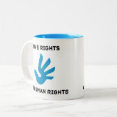 人の権利は人権のマグです ツートーンマグカップ (正面左)