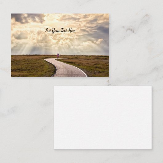 人の歩く経路が水平線に達する 名刺 (正面/裏面)