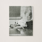 人の洗浄の皿 ジグソーパズル (縦)