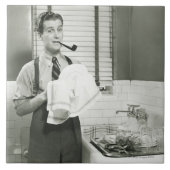 人の洗浄の皿 タイル (正面)