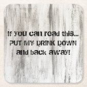 人の洞窟のためのボール紙ビール飲み物のコースター スクエアペーパーコースター (正面)