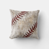 人の洞窟のための最もクールで古いヴィンテージの野球の枕 クッション (正面)