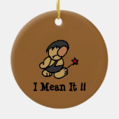 人の洞窟の冬眠 セラミックオーナメント (裏面)