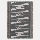 人の洞窟銃の敷物 スローブランケット (正面縦)