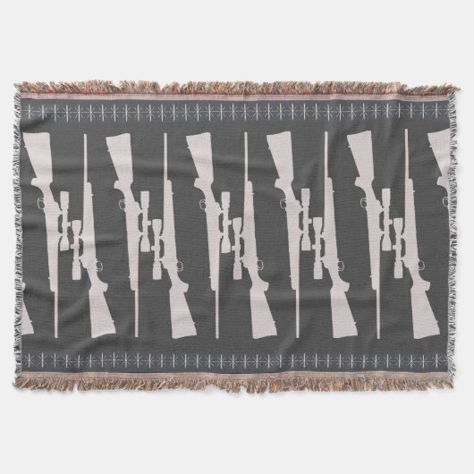 人の洞窟銃の敷物 スローブランケット (正面)