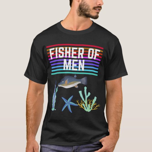 人の漁師 Tシャツ (正面)