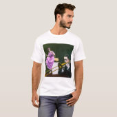 人の演劇のトロンボーンのフラッパーはテーブルで踊ります Tシャツ (正面フル)