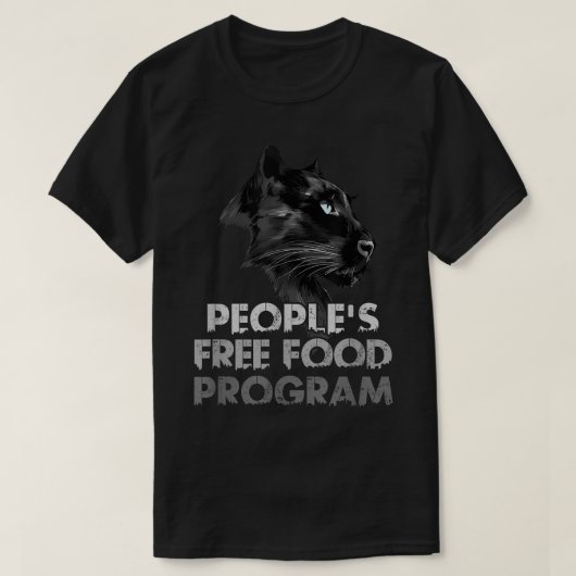人の無料食品プログラムブラック猫好きギフト  Tシャツ (デザイン正面)