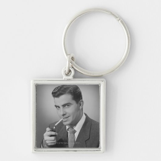 人の照明のタバコ キーホルダー (正面)