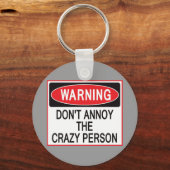 人の熱狂するキー警告チェーン キーホルダー (正面)