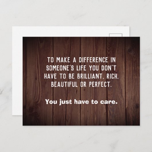 人の生活を変える ポストカード (正面/裏面)