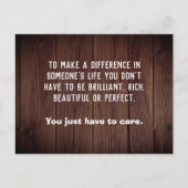 人の生活を変える ポストカード (正面)