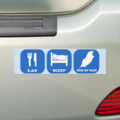 人の睡眠の島を食べて下さい バンパーステッカー (車上)