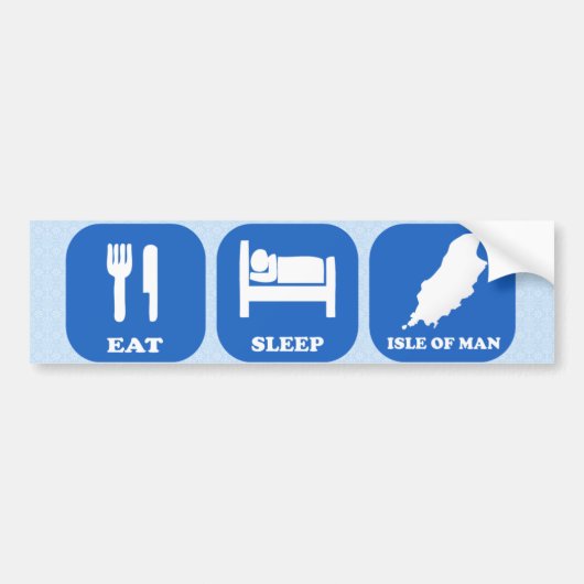 人の睡眠の島を食べて下さい バンパーステッカー (正面)