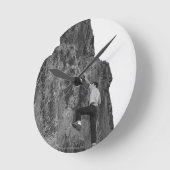 人の石の登山 ラウンド壁時計 (傾斜)