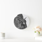 人の石の登山 ラウンド壁時計 (ホーム)