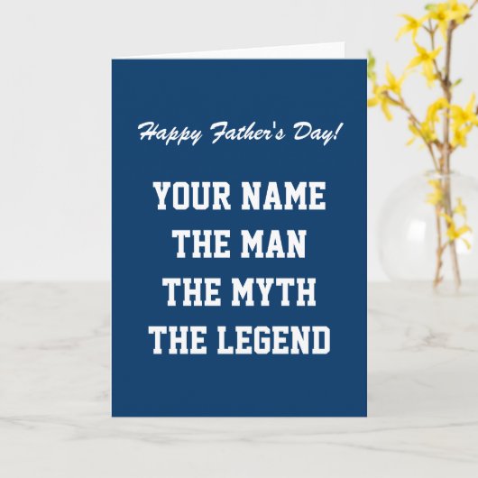 人の神話の伝説の父の日の挨拶状 カード (黄色い花)