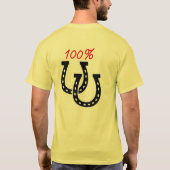 人の私は熱狂するな馬ファンのTシャツです Tシャツ (裏面)