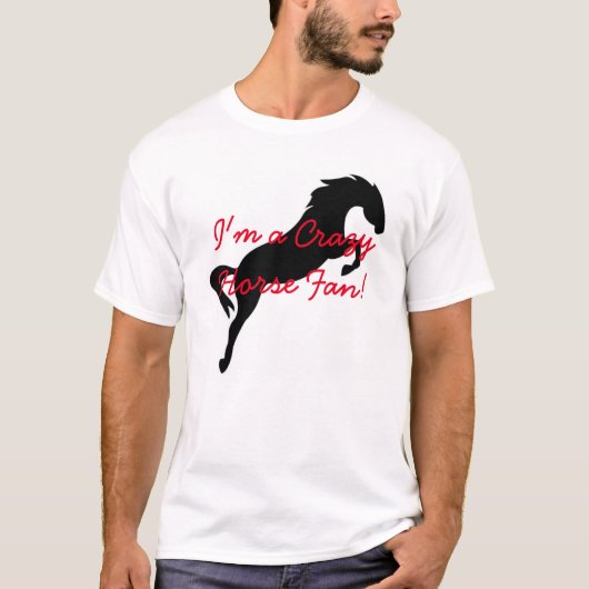 人の私は熱狂するな馬ファンのTシャツです Tシャツ (正面)