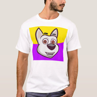人の紫色のための犬のチャーリーの私の話すTシャツ Tシャツ