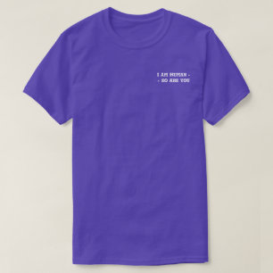 人の紫色のワイシャツ Tシャツ