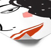 人の群おもしろいれ、シームレスな背景 ポスター (角)