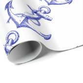 人の航海のなボートのいかり ラッピングペーパー (ロールコーナー)