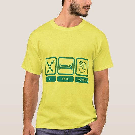 人の色T (、LiveJournalは食べて下さい、眠らせて下さい) Tシャツ (正面)