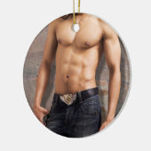 人の裸の箱の写真 セラミックオーナメント (左)