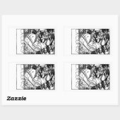 人の読庭蔵書票シール 長方形シール (シート)