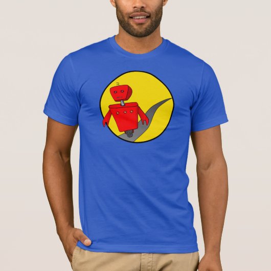 人の逃亡のロボットTシャツ(DarkColour) Tシャツ (正面)