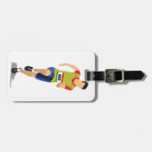 人の連続した荷物のラベル ラゲッジタグ (正面横)