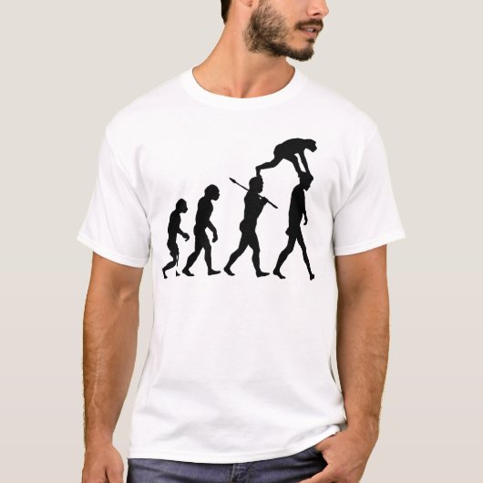人の進化 Tシャツ (正面)