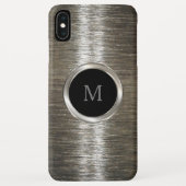 人の銀製の金属モノグラムのデザイン Case-Mate iPhoneケース (裏面)
