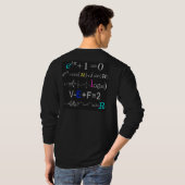 人の長袖の数学T-ShirtP: Eulerの方式 Tシャツ (裏面フル)