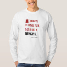 人の長袖の"考えるな引用文"のTシャツ