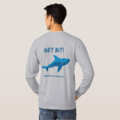 人の長袖のTシャツ Tシャツ (裏面フル)