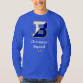 人の間隔の分隊の長袖T Tシャツ (正面)