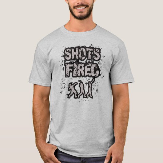 人の陸上競技の砲丸投げ投球のワイシャツ Tシャツ (正面)