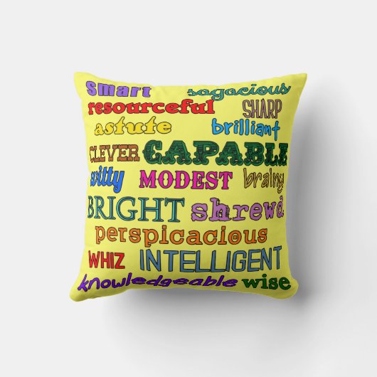 人の頭が切れる属性前向き枕 クッション (裏面)