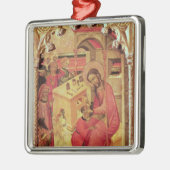 人の頭部、c.1400-30で作動するSt Luke メタルオーナメント (左)