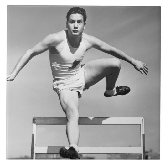 人の飛び越すこと タイル (正面)