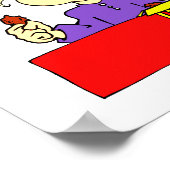 人の食べ物熱い翼の漫画ホット ポスター (角)