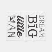 人の髭のBowTieの夢の大きく小さいベビーブランケット フリースブランケット (正面(横))